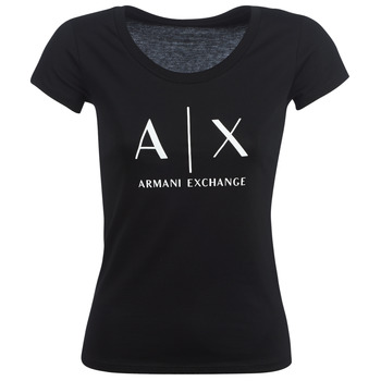 Oblečenie Žena Tričká s krátkym rukávom Armani Exchange HELBATANTE Čierna