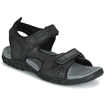 Topánky Muž Športové sandále Geox UOMO SANDAL STRADA Čierna