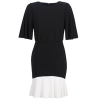 Oblečenie Žena Krátke šaty Lauren Ralph Lauren ELBOW SLEEVE DAY DRESS Čierna / Biela