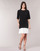 Oblečenie Žena Krátke šaty Lauren Ralph Lauren ELBOW SLEEVE DAY DRESS Čierna / Biela