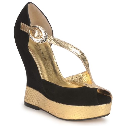 Topánky Žena Sandále Terry de Havilland PENNY Čierno-zlatá
