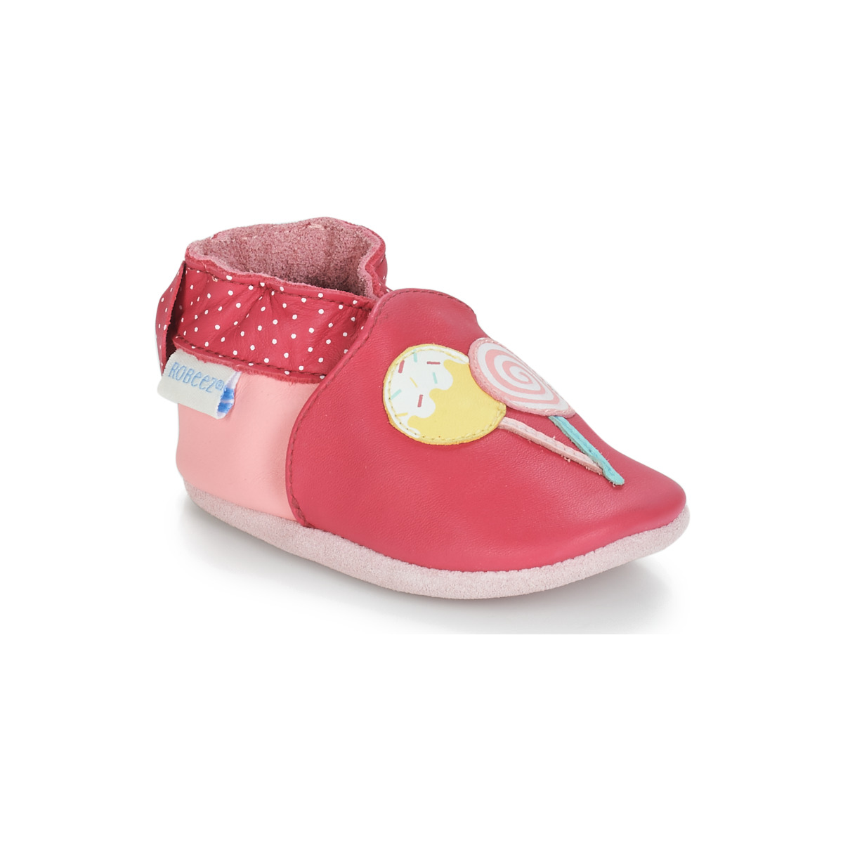 Topánky Dievča Detské papuče Robeez FUNNY SWEETS Ružová / Biela
