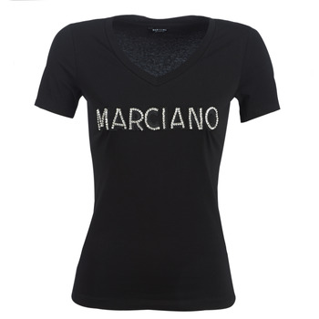 Oblečenie Žena Tričká s krátkym rukávom Marciano LOGO PATCH CRYSTAL Čierna