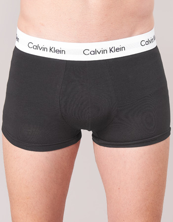 Calvin Klein Jeans COTTON STRECH LOW RISE TRUNK X 3 Čierna / Biela / Šedá / Frkaná