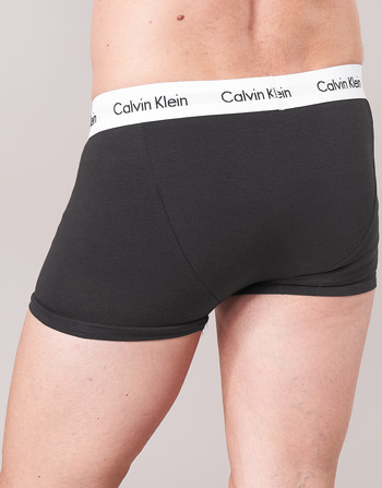Calvin Klein Jeans COTTON STRECH LOW RISE TRUNK X 3 Čierna / Biela / Šedá / Frkaná