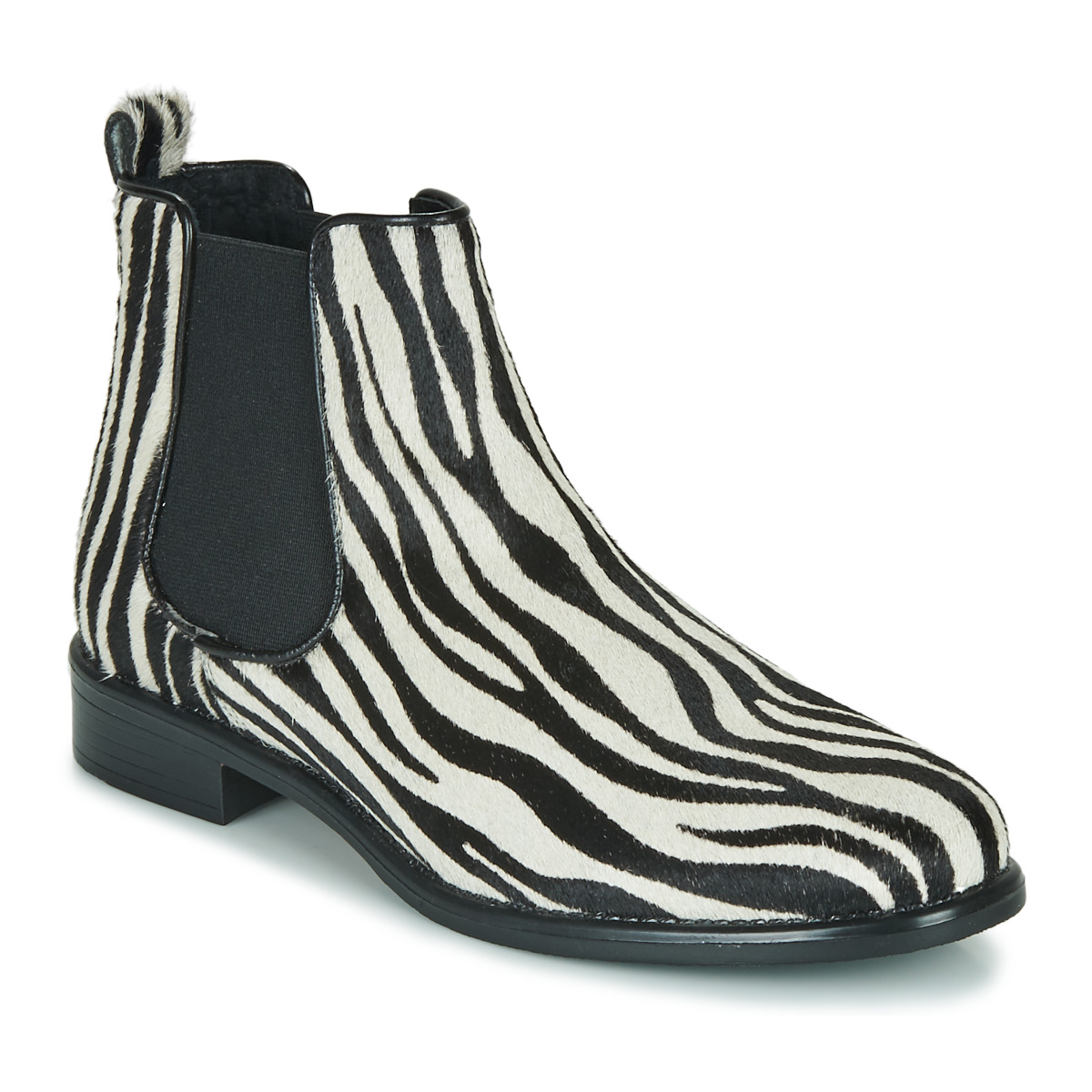Topánky Žena Polokozačky Betty London HUGUETTE Čierna / Biela / Zebra