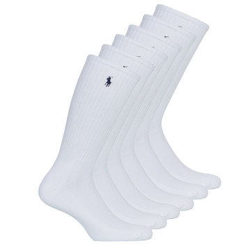 Spodná bielizeň Vysoké ponožky Polo Ralph Lauren ASX110 6PK CR PP-CREW-6 PACK Biela