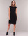 Oblečenie Žena Krátke šaty Lauren Ralph Lauren BUTTON-TRIM CREPE DRESS Čierna
