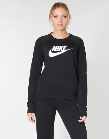Oblečenie Žena Mikiny Nike W NSW ESSNTL CREW FLC HBR Čierna