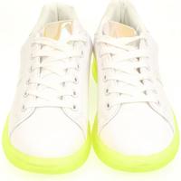 Topánky Žena Členkové tenisky John-C Dámske bielo-zelené tenisky NEON biela