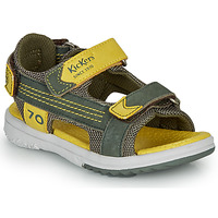 Topánky Chlapec Sandále Kickers PLANE Kaki / Žltá