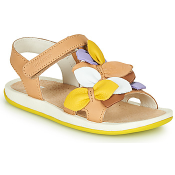 Topánky Dievča Sandále Camper TWINS Hnedá / Žltá