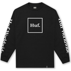 Oblečenie Muž Tričká s dlhým rukávom Huf T-shirt domestic ls Čierna