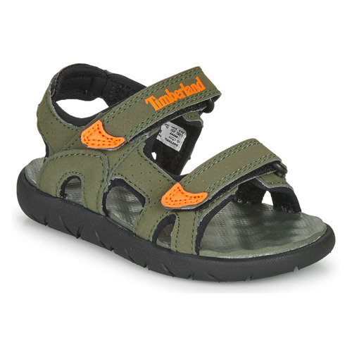 Topánky Chlapec Sandále Timberland PERKINS ROW 2-STRAP Zelená / Oranžová