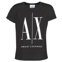 Oblečenie Žena Tričká s krátkym rukávom Armani Exchange HELIEK Čierna