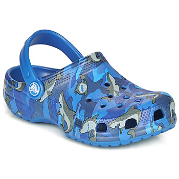 Topánky Chlapec Nazuvky Crocs CLASSIC SHARK CLOG Modrá