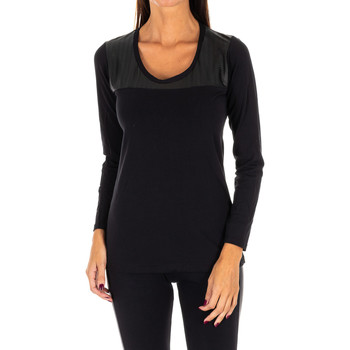 Oblečenie Žena Tričká s dlhým rukávom Rossoporpora DB750-NERO Čierna