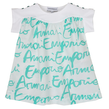 Oblečenie Dievča Tričká s krátkym rukávom Emporio Armani Anas Biela / Modrá