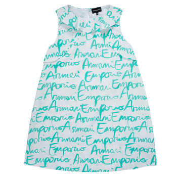 Oblečenie Dievča Krátke šaty Emporio Armani Antoni Biela / Modrá