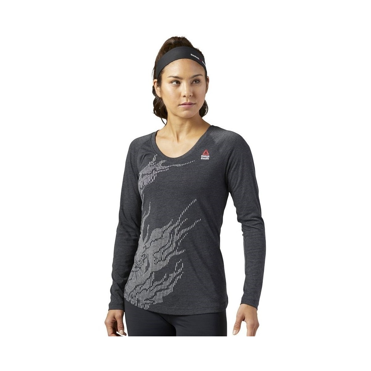 Oblečenie Žena Tričká s krátkym rukávom Reebok Sport Crossfit Burnout Grafit