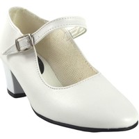 Topánky Dievča Univerzálna športová obuv Bienve flamenco dievčenský remienok na topánky-biely Biela