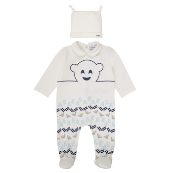 Oblečenie Chlapec Pyžamá a nočné košele Emporio Armani 6HHV08-4J3IZ-0101 Biela / Modrá