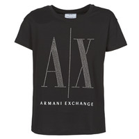 Oblečenie Žena Tričká s krátkym rukávom Armani Exchange 8NYTDX Čierna