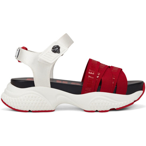Topánky Žena Sandále Ed Hardy Overlap sandal red/white Červená