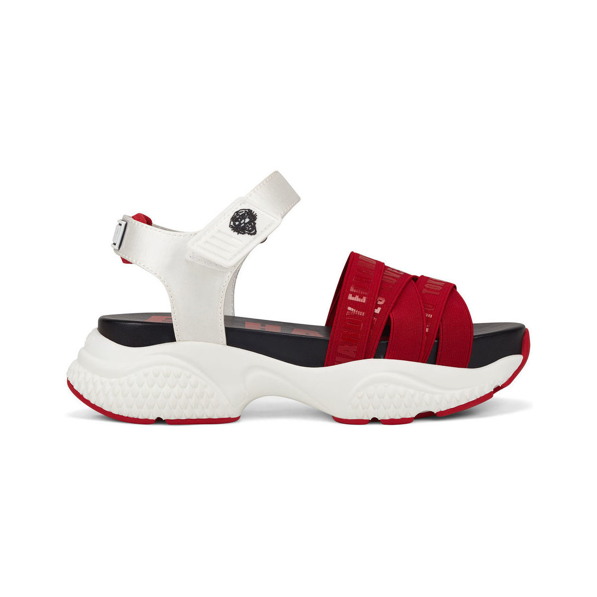 Topánky Žena Sandále Ed Hardy Overlap sandal red/white Červená