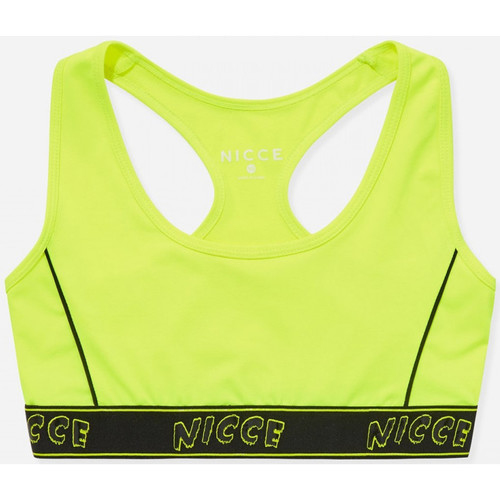 Oblečenie Žena Tielka a tričká bez rukávov Nicce London Carbon racerback bra Žltá