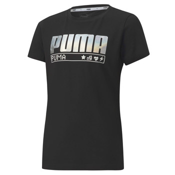 Oblečenie Dievča Tričká s krátkym rukávom Puma ALPHA TEE 165 Čierna