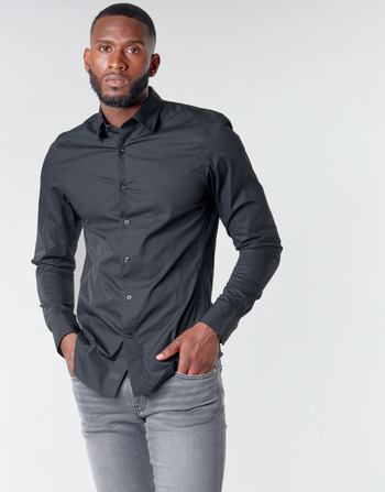 Oblečenie Muž Košele s dlhým rukávom G-Star Raw DRESSED SUPER SLIM SHIRT LS Čierna