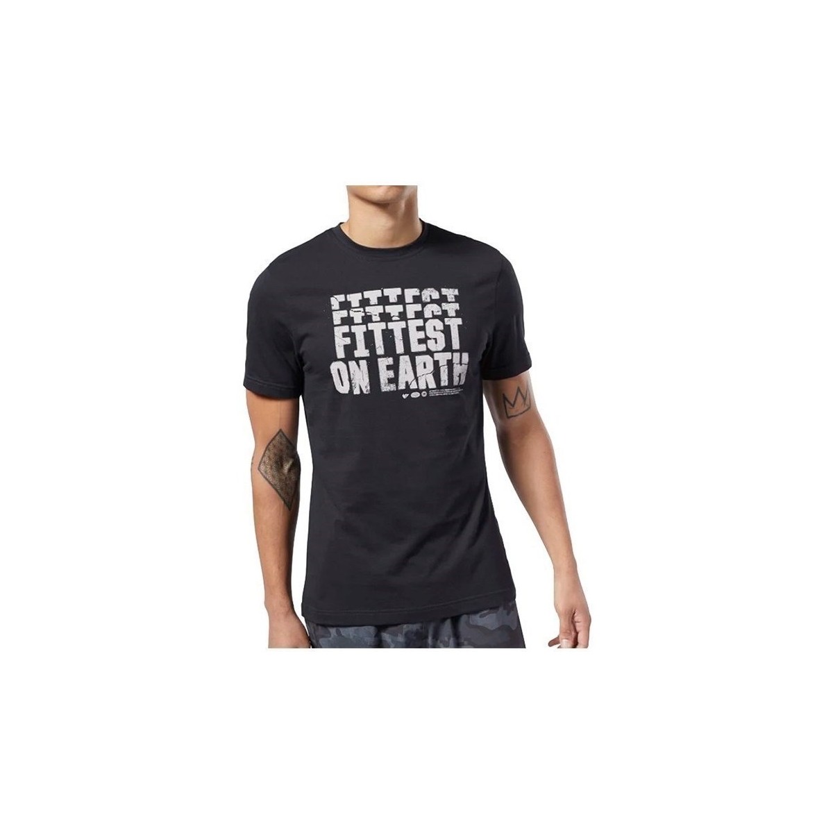 Oblečenie Muž Tričká s krátkym rukávom Reebok Sport Crossfit Fittest ON Earth Tee Čierna