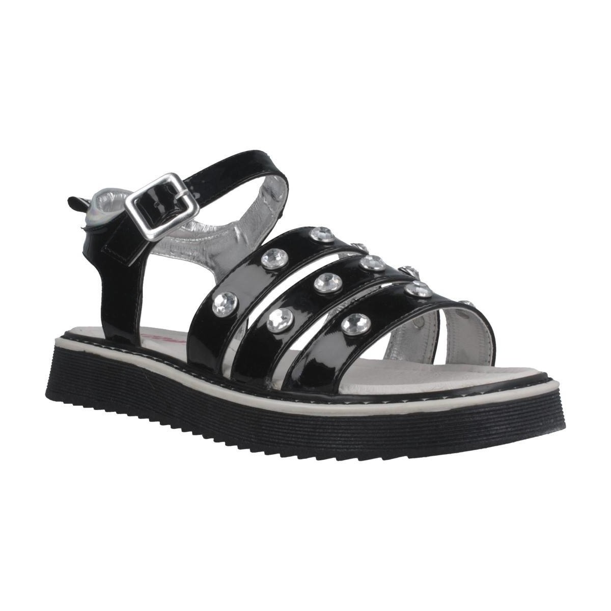 Topánky Dievča Sandále Asso AG6703 Čierna