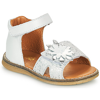 Topánky Dievča Sandále GBB SATIA Biela / Strieborná