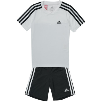 Oblečenie Chlapec Súpravy vrchného oblečenia adidas Performance B 3S T SET Biela / Čierna