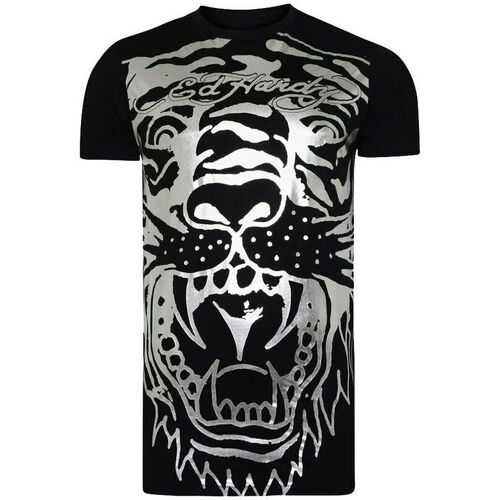 Oblečenie Muž Tričká s krátkym rukávom Ed Hardy Big-tiger t-shirt Čierna