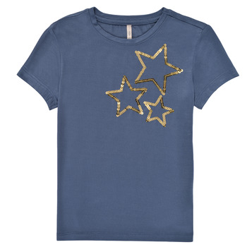 Oblečenie Dievča Tričká s krátkym rukávom Only KONMOULINS STAR Modrá