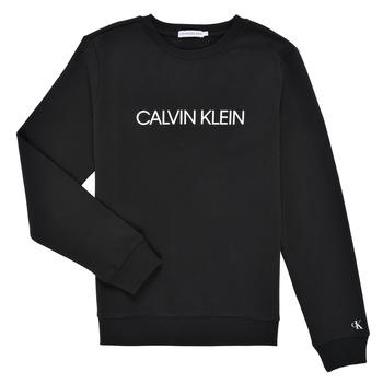 Oblečenie Deti Mikiny Calvin Klein Jeans INSTITUTIONAL LOGO SWEATSHIRT Čierna