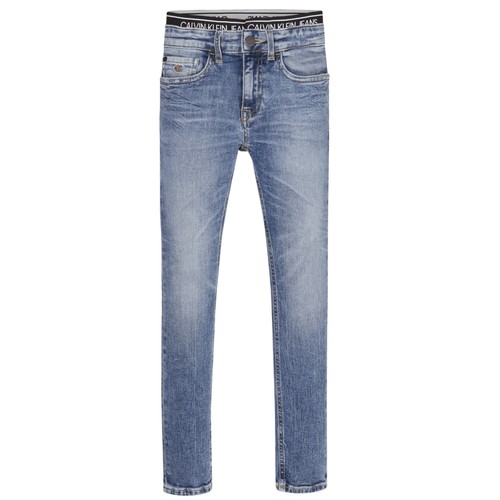Oblečenie Chlapec Rifle Skinny
 Calvin Klein Jeans SKINNY VINTAGE LIGHT BLUE Modrá