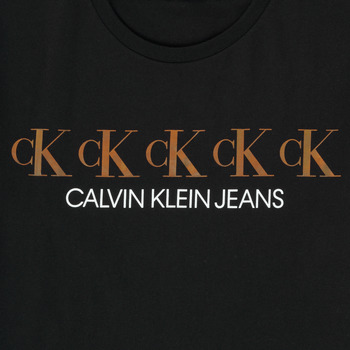 Calvin Klein Jeans CK REPEAT FOIL BOXY T-SHIRT Čierna