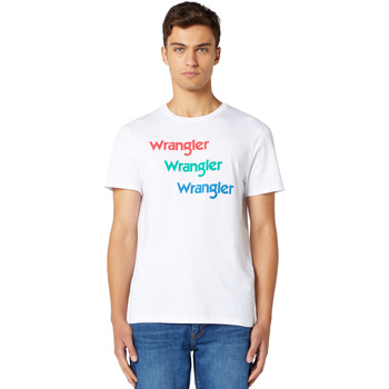 Oblečenie Muž Tričká a polokošele Wrangler W7D7D3989 Biela