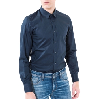 Oblečenie Muž Košele s dlhým rukávom Antony Morato MMSL00362 FA400042 Modrá
