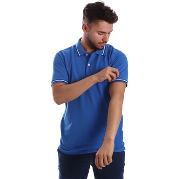 Oblečenie Muž Polokošele s krátkym rukávom Key Up 2Q70G 0001 Modrá