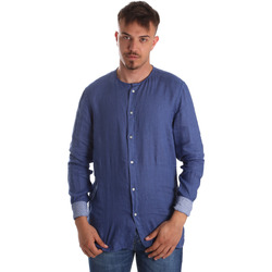 Oblečenie Muž Košele s dlhým rukávom Gaudi 911BU45002 Modrá