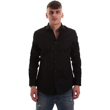 Oblečenie Muž Košele s dlhým rukávom Gaudi 921BU45001 Čierna