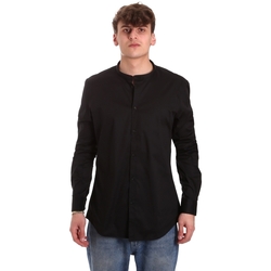 Oblečenie Muž Košele s dlhým rukávom Gaudi 011BU45013 Čierna