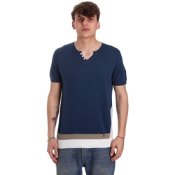 Oblečenie Muž Tričká s krátkym rukávom Gaudi 011BU53021 Modrá