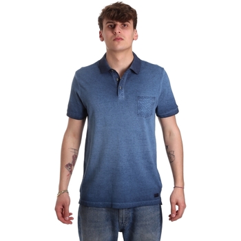Oblečenie Muž Polokošele s krátkym rukávom Gaudi 011BU64017 Modrá
