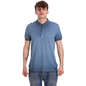 Oblečenie Muž Polokošele s krátkym rukávom Gaudi 011BU64018 Modrá
